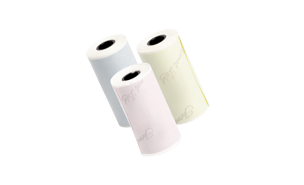 Набор бумаги для термопринтера SP-T02 53 mm*6,5m * 3 рулона (желтый, розовый, голубой)