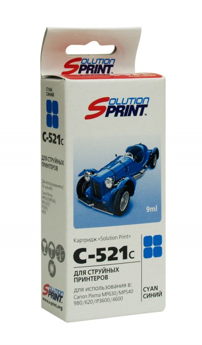 Комплект картриджей Sprint SP-C- 521iC/521iM/521iY/521iBK CLI + PGI-520iBK для Canon совместимый